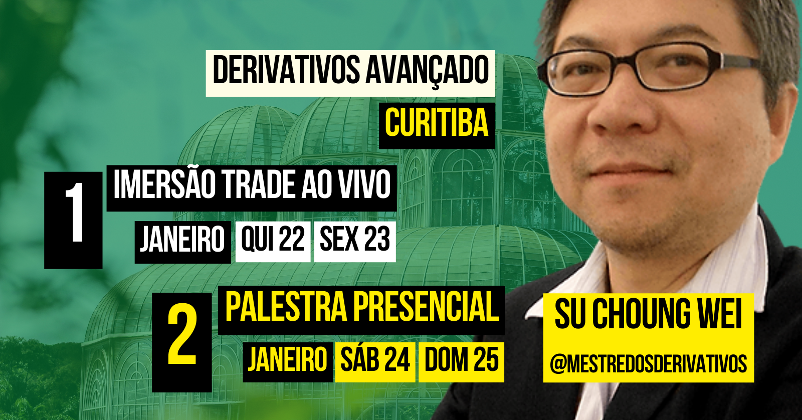 CWB Imersão TRADE ao VIVO e Palestra Presencial OUTUBRO 2025