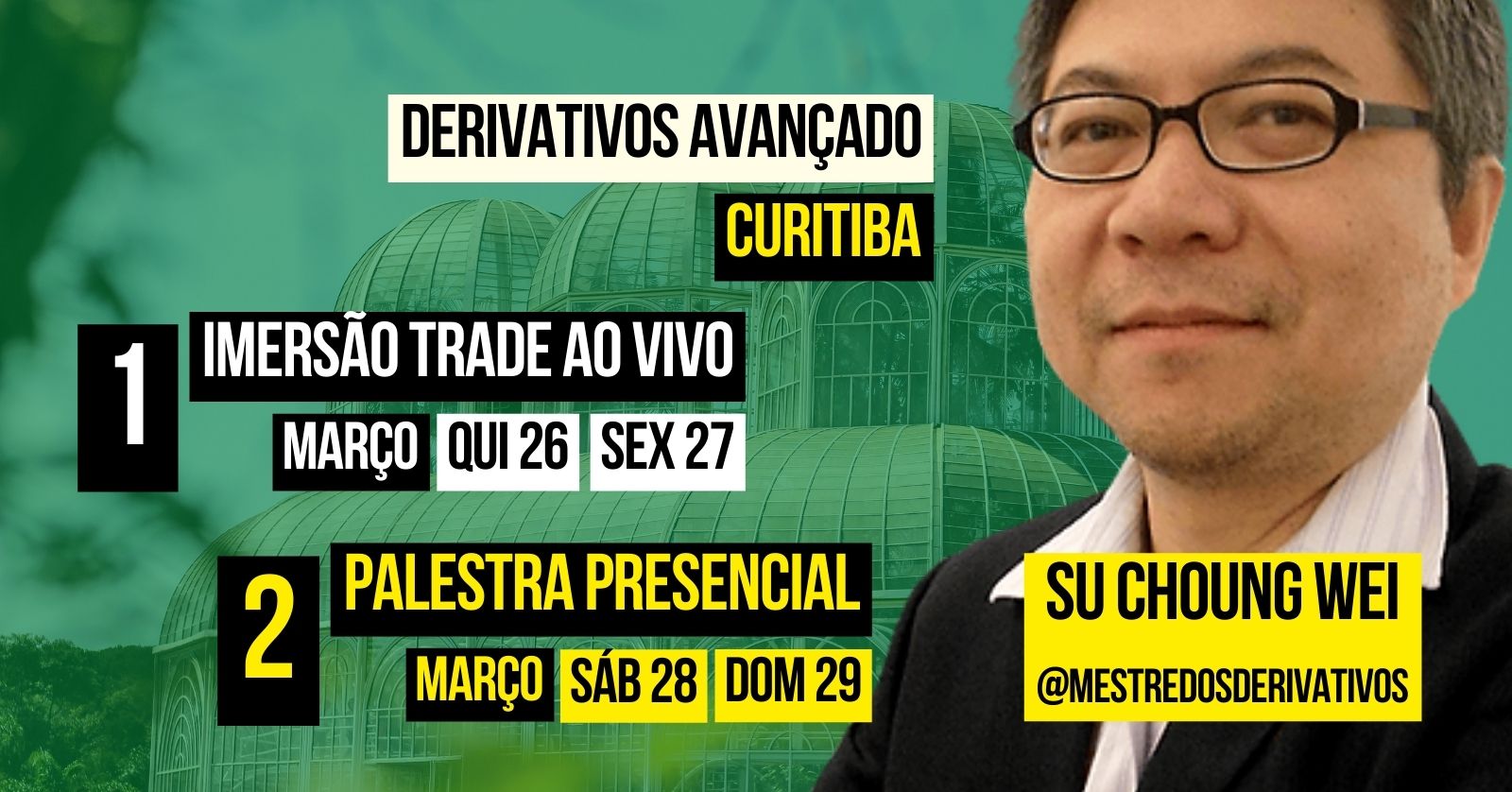 CWB Imersão TRADE ao VIVO e Palestra Presencial NOVEMBRO 2025